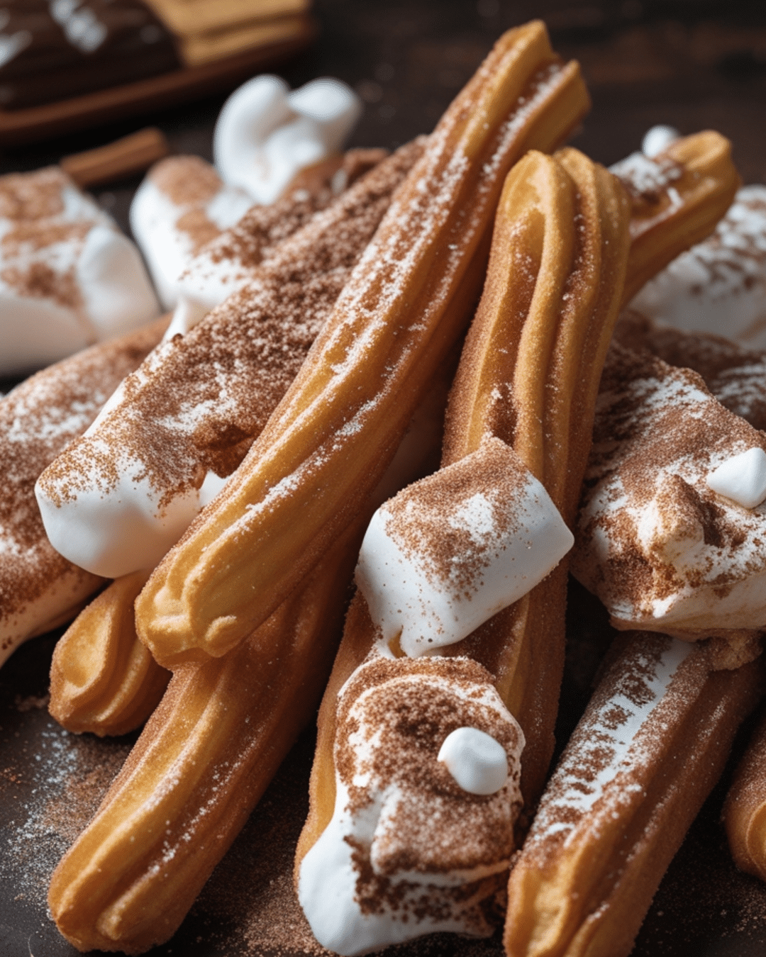 S'mores Churros with Cinnamon Sugar