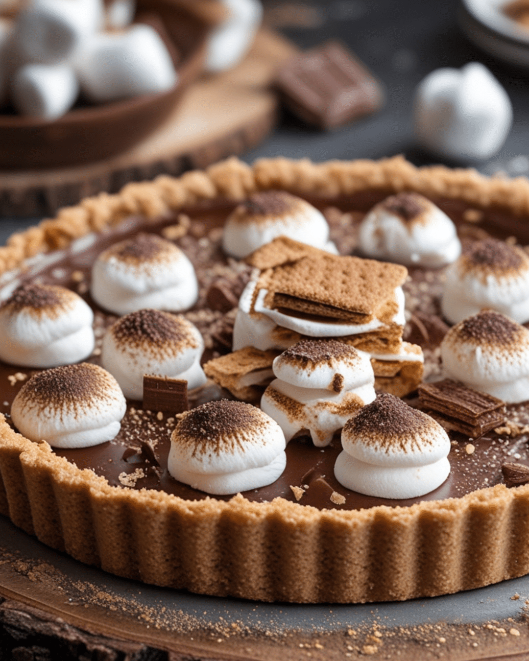 S'mores Tart with Graham Cracker Crust
