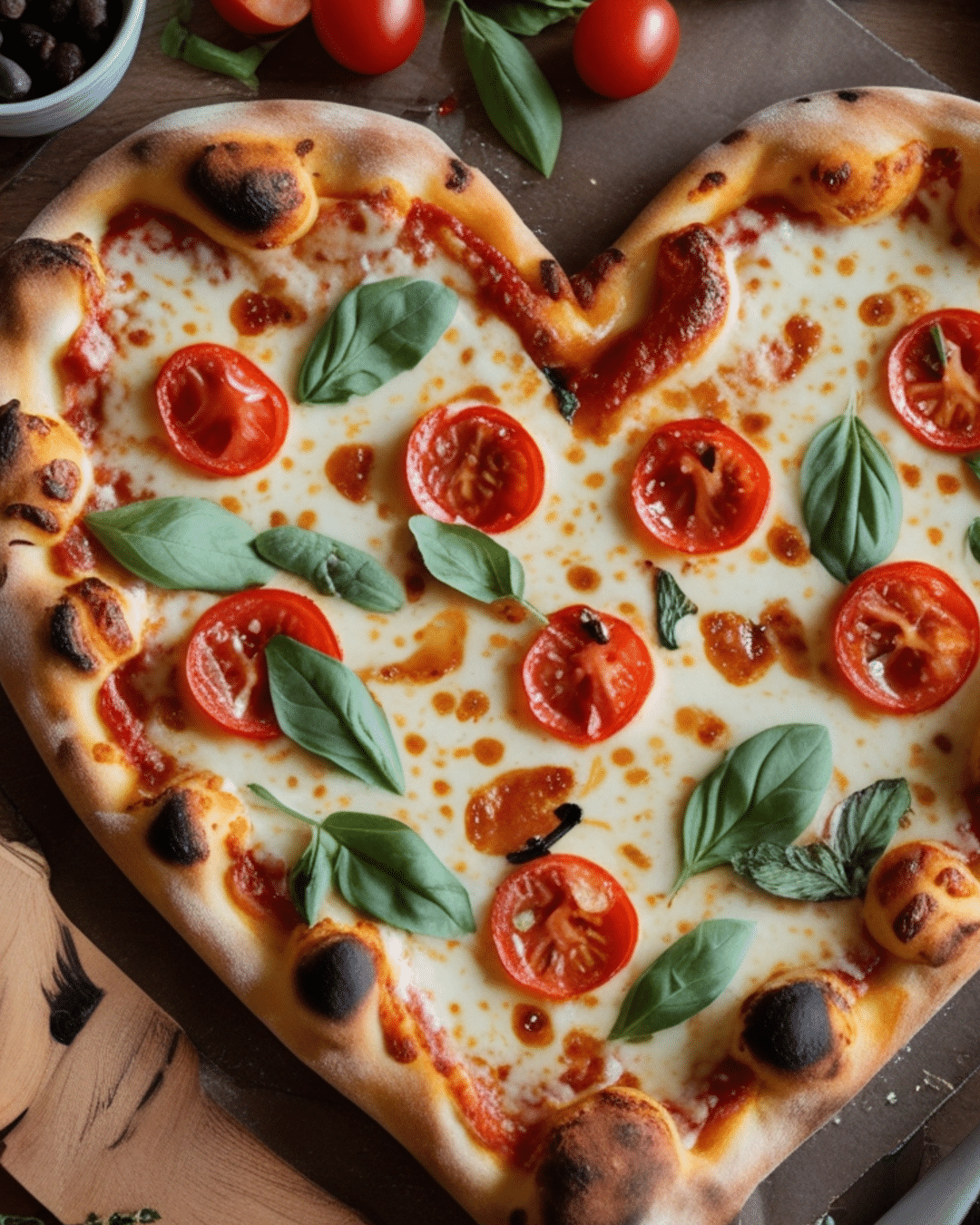 Heart-Shaped Cheese Pizza for Special Occasions
