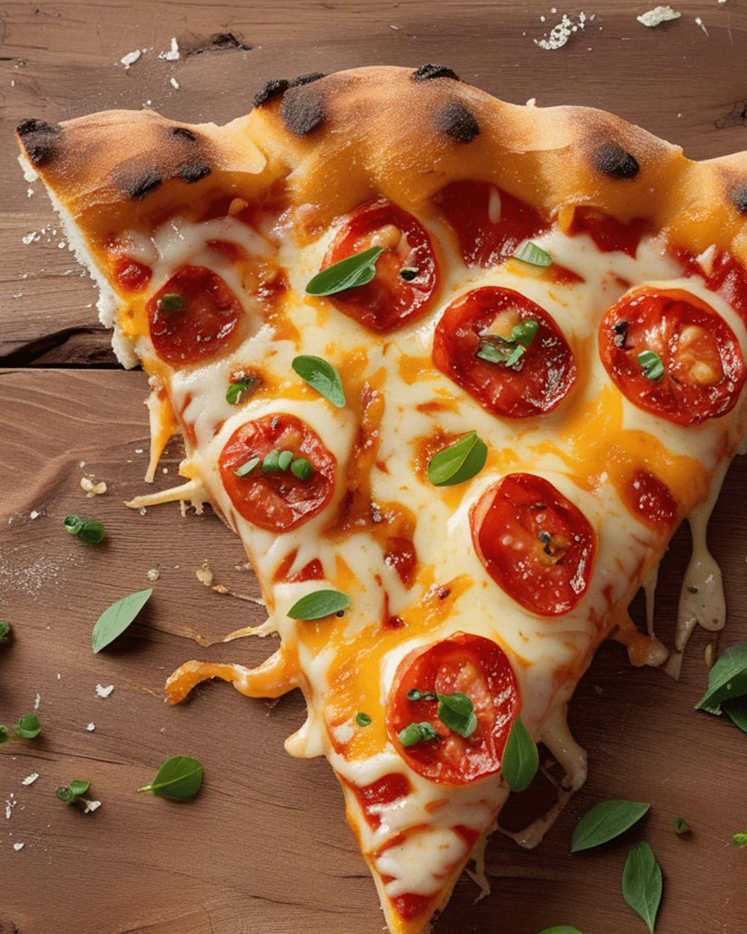 Cheesy Garlic Bread Pizza Slice