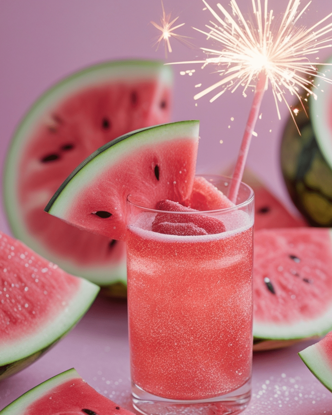 Fizzy Watermelon-Rose Sparkler for Celebrations