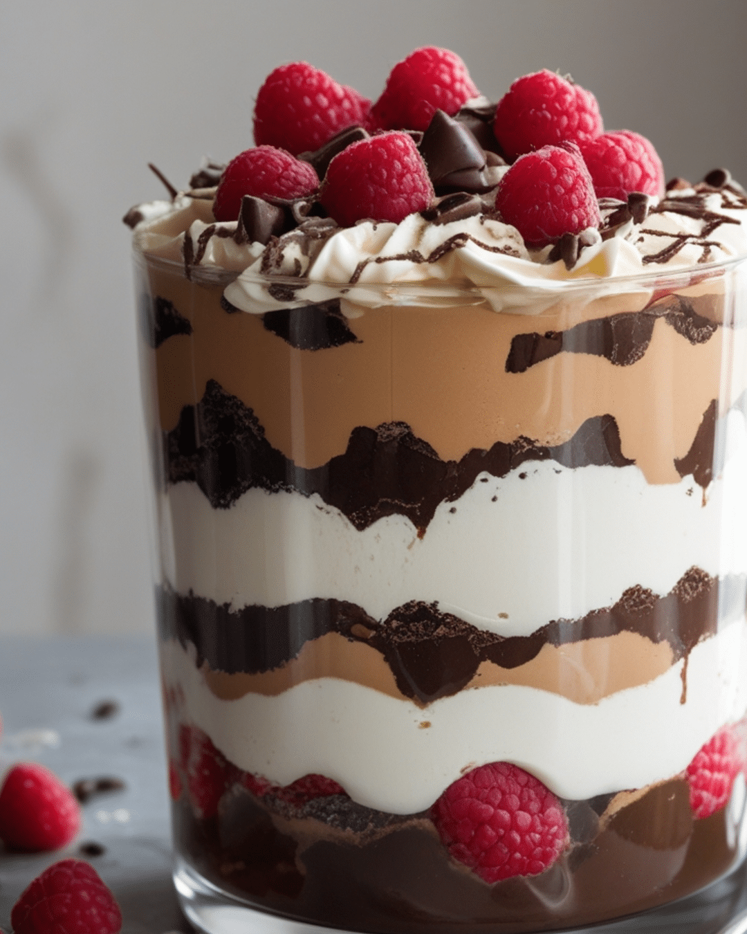 Raspberry Chocolate Coffee Trifle