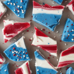 Frozen Red, White, and Blue Yogurt Bark