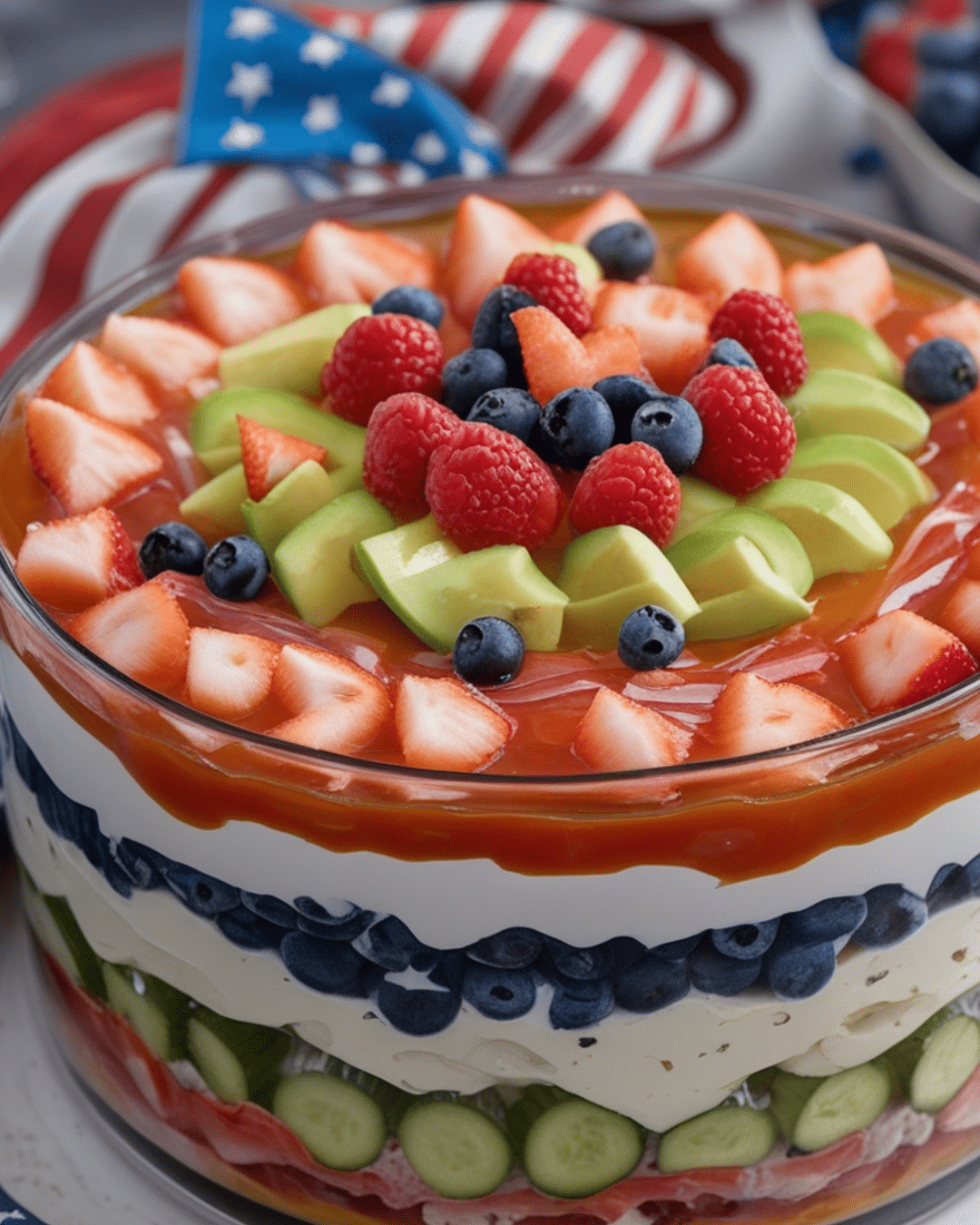 Patriotic 7-Layer Dip for Your Summer BBQ