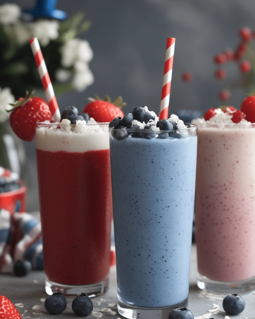 Red, White, and Blue Smoothies for a Healthy Start