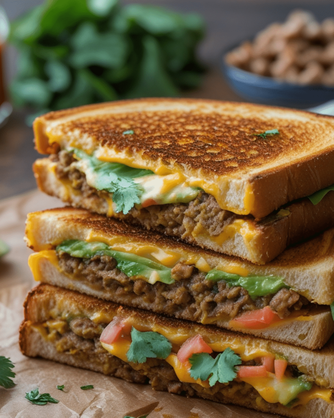 Stuffed Taco Grilled Cheese Sandwich 1 Stuffed Taco Grilled Cheese Sandwich