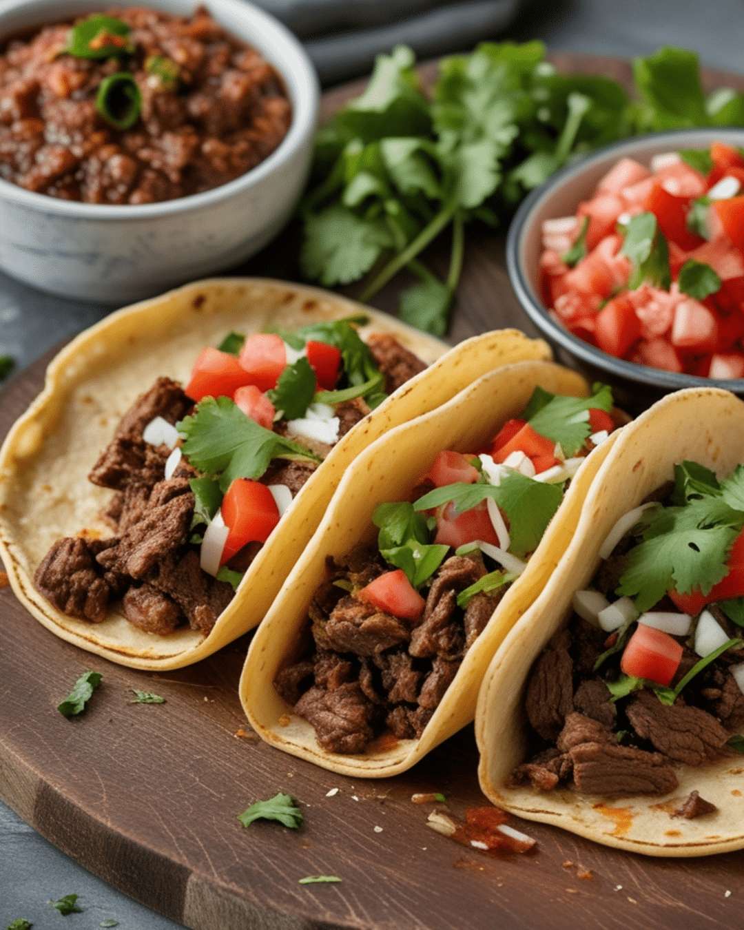 Slow Cooker Beef Tacos with Fresh Toppings