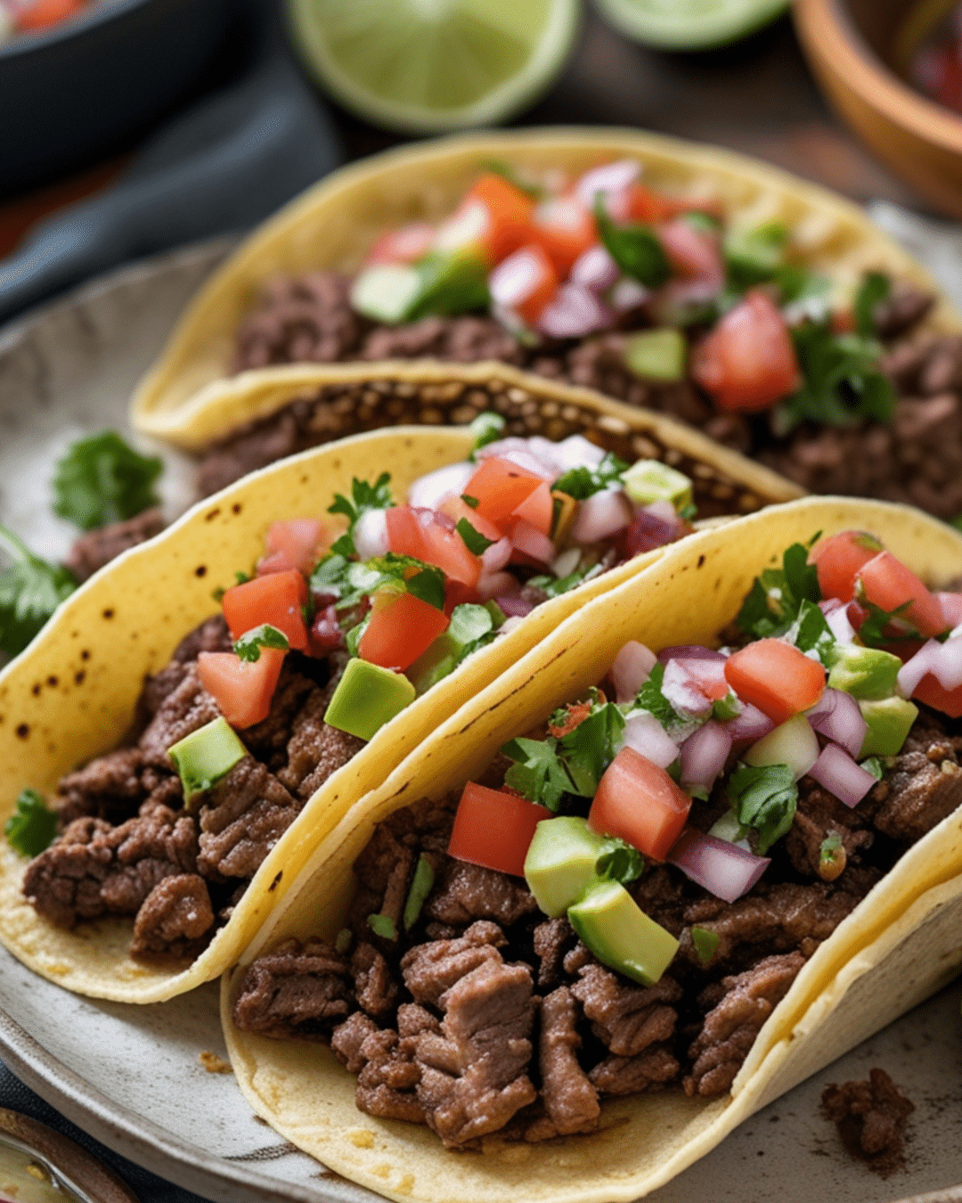 Classic Beef Tacos with Homemade Salsa