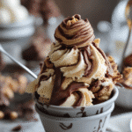 Chocolate Peanut Butter Swirl Ice Cream