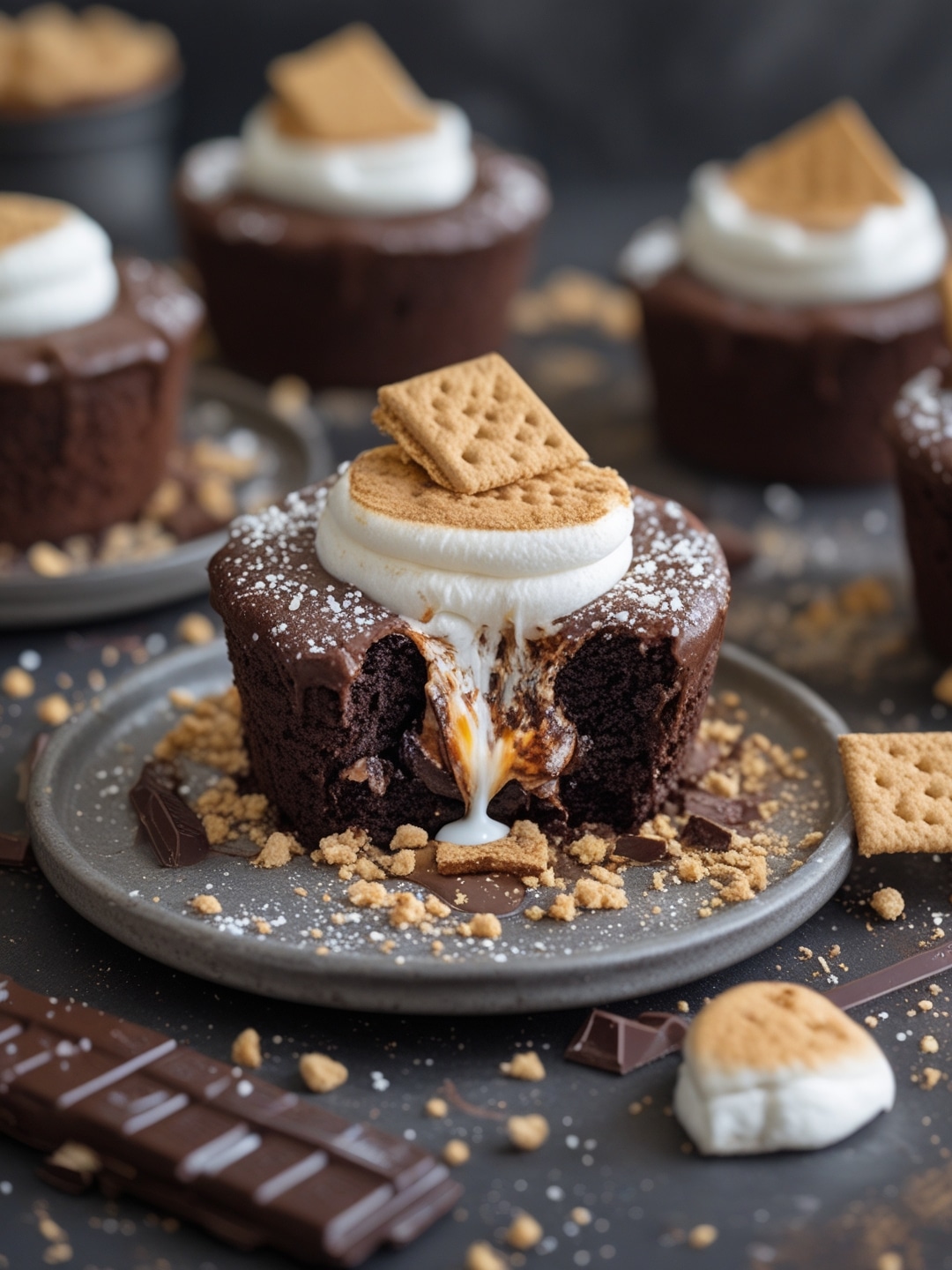 Chocolate Molten S'mores Cakes: Decadent Mini Desserts