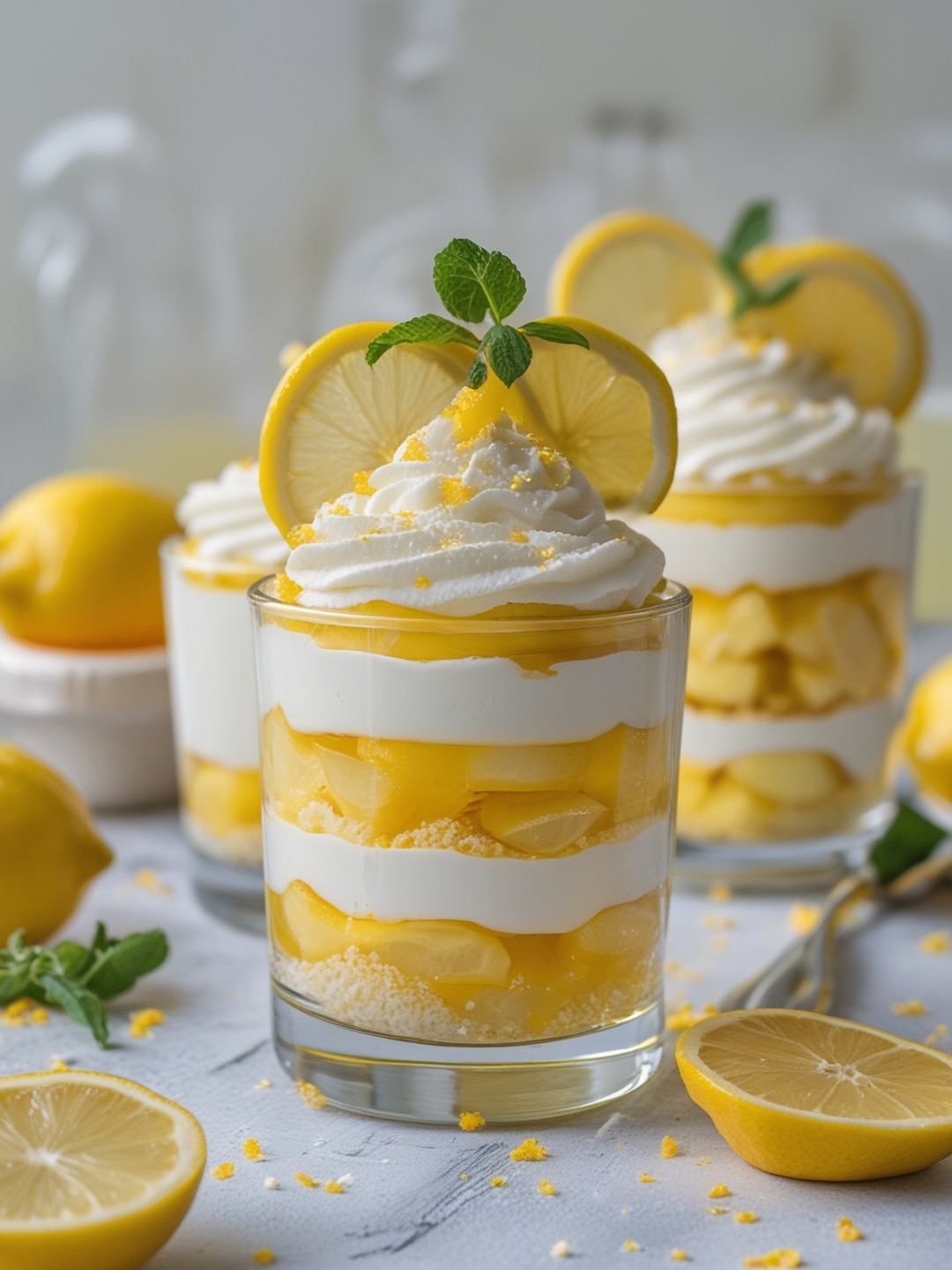 Lemonade Layered Dessert Cups: A Showstopper