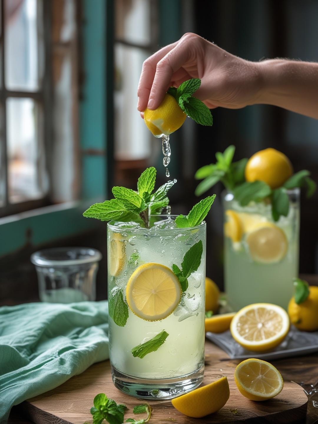 Classic Homemade Lemonade with Fresh Mint