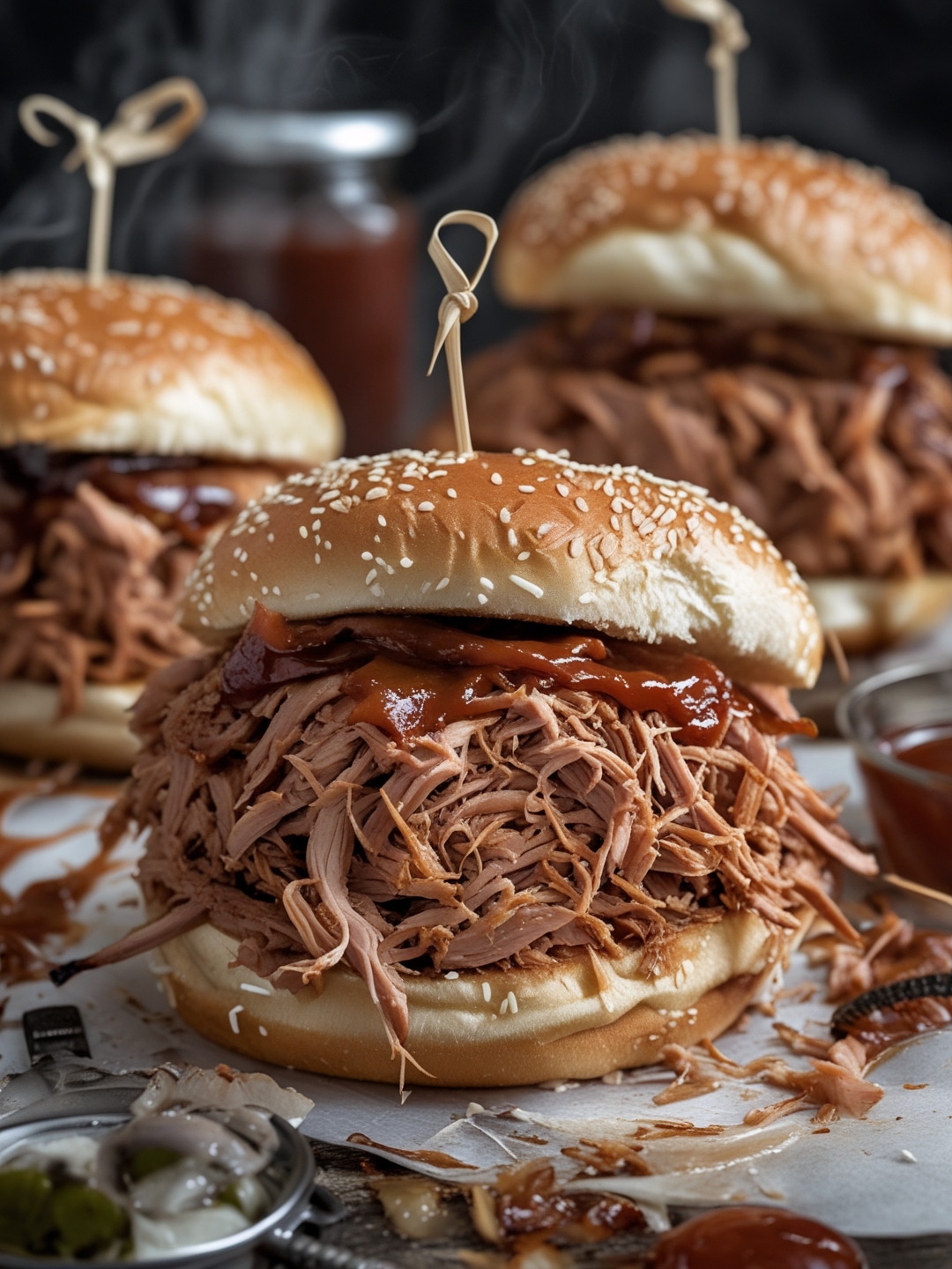 Smoky BBQ Pulled Pork Sandwiches 1 Smoky BBQ Pulled Pork Sandwiches