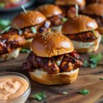 BBQ Chicken Sliders with Spicy Aioli