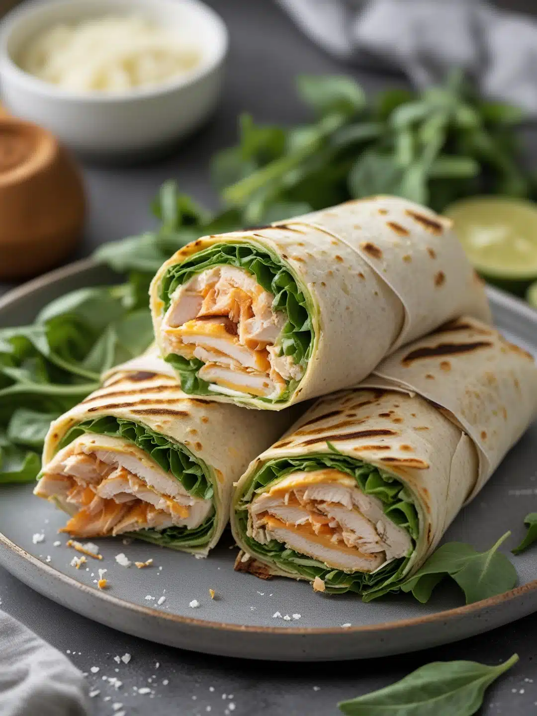 Grilled Chicken Caesar Wraps