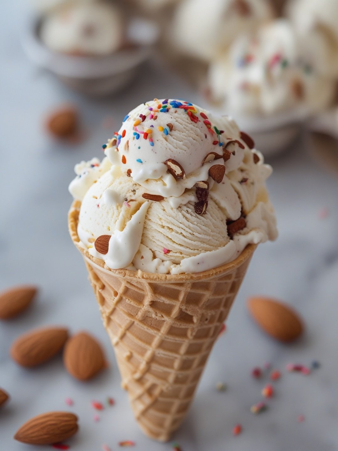 Vegan Vanilla Almond Joy Ice Cream 1 Vegan Vanilla Almond Joy Ice Cream