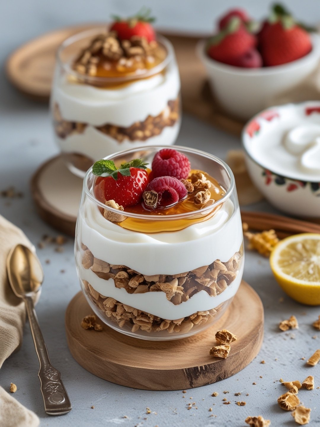 No-Bake Honey Yogurt Parfaits
