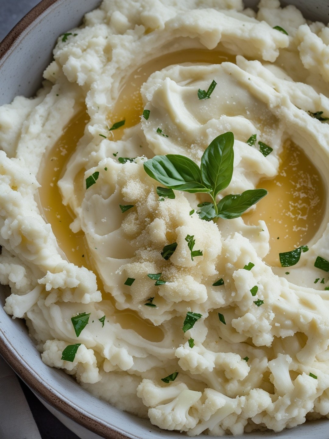 Slow Cooker Parmesan Garlic Mashed Cauliflower 1 Slow Cooker Parmesan Garlic Mashed Cauliflower