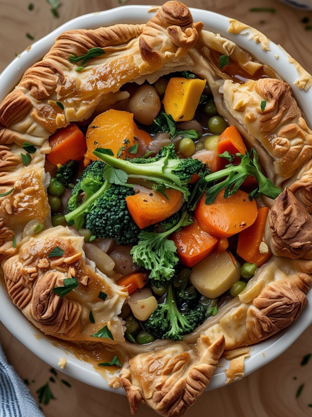 Vegetable Pot Pie with a Flaky Crust