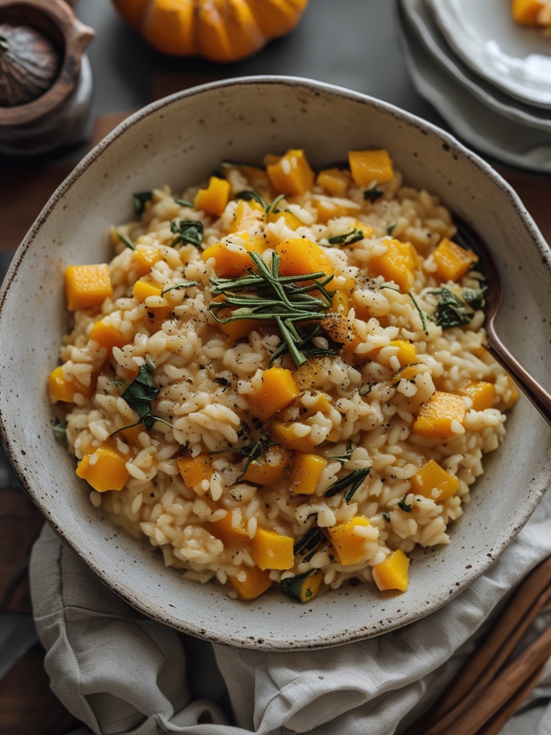 Savory Butternut Squash Risotto for Thanksgiving