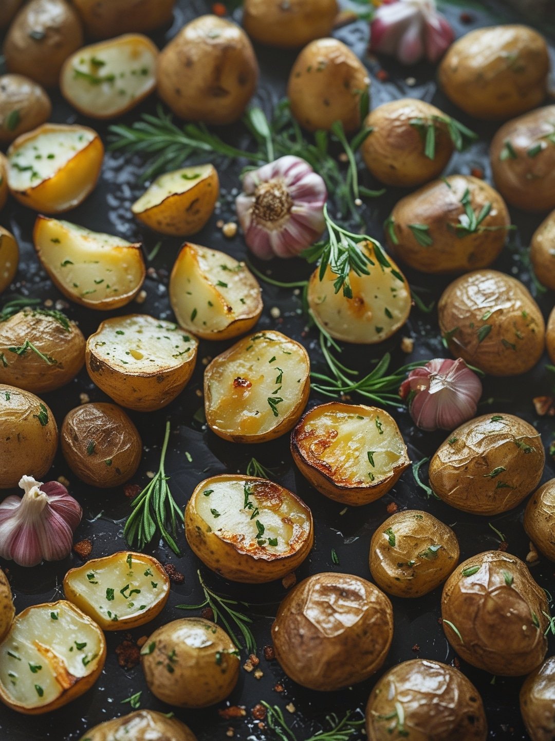 Roasted Garlic and Herb Potatoes 1 Roasted Garlic and Herb Potatoes