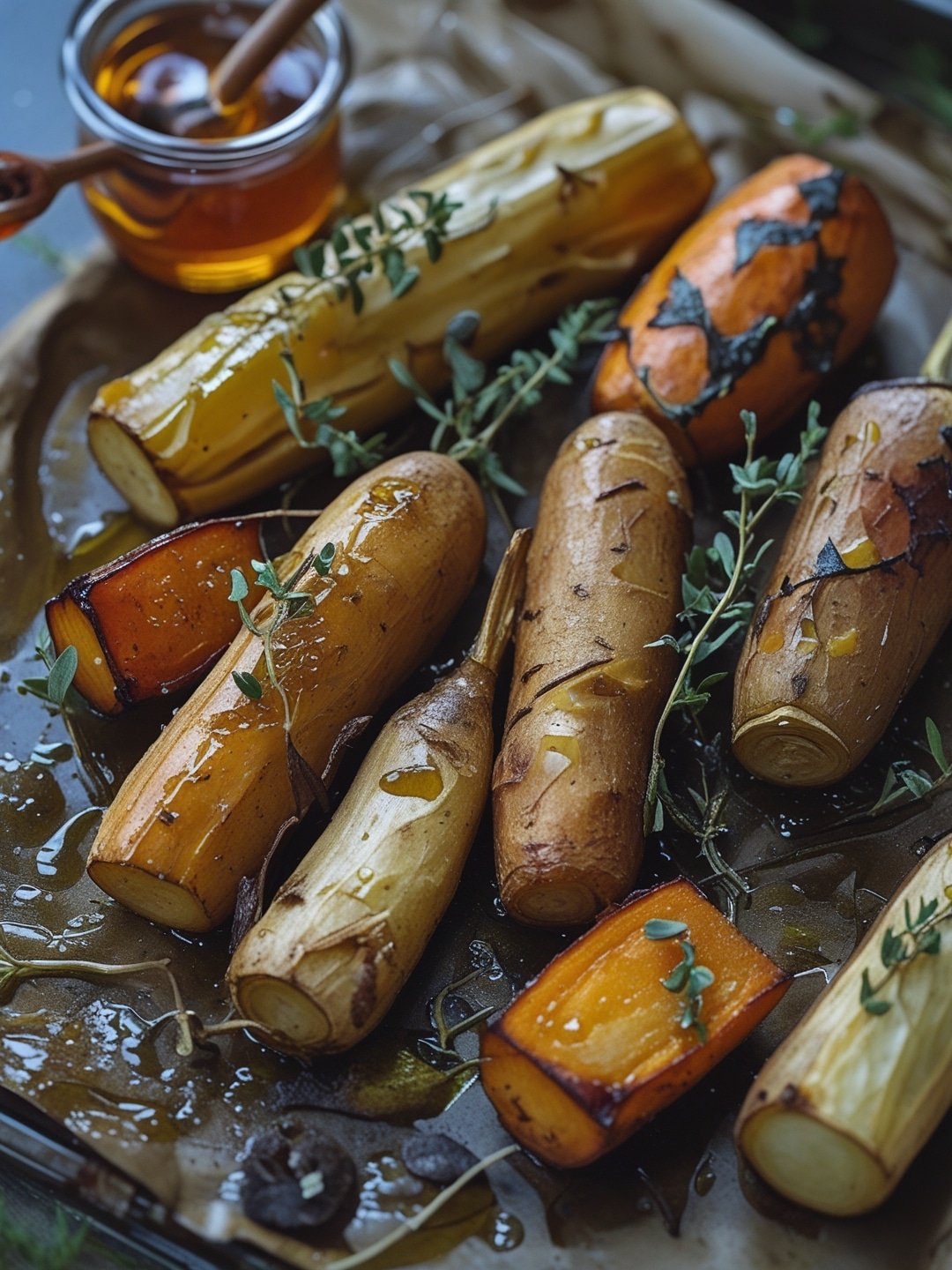 Roasted Root Vegetables with Thyme and Honey