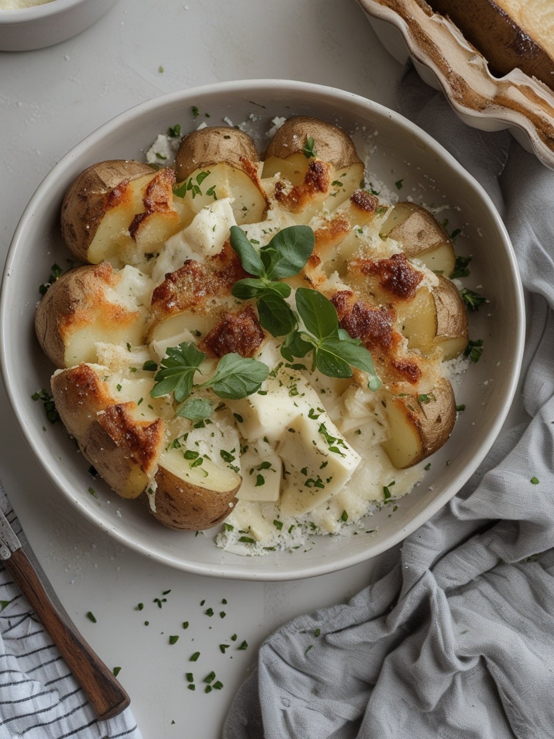 Savory Potato Bake with Gruyere Cheese