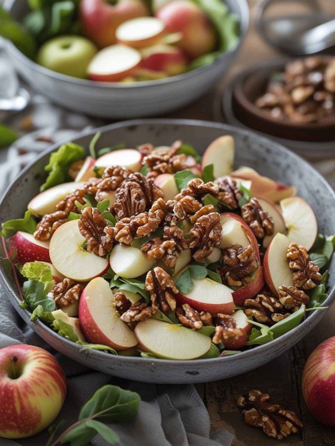 Harvest Apple Salad with Candied Walnuts