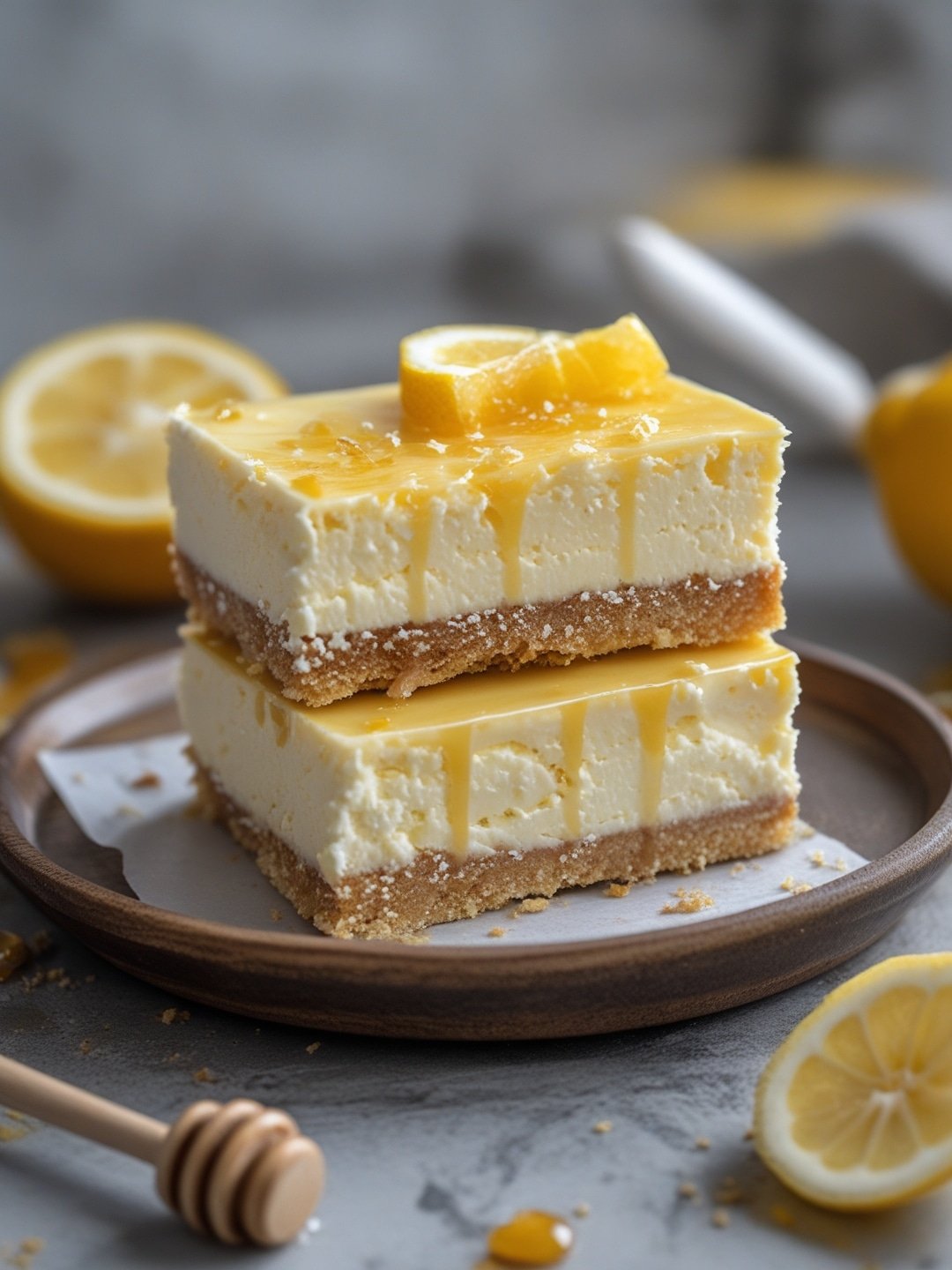 Honey Lemon Cheesecake Bars