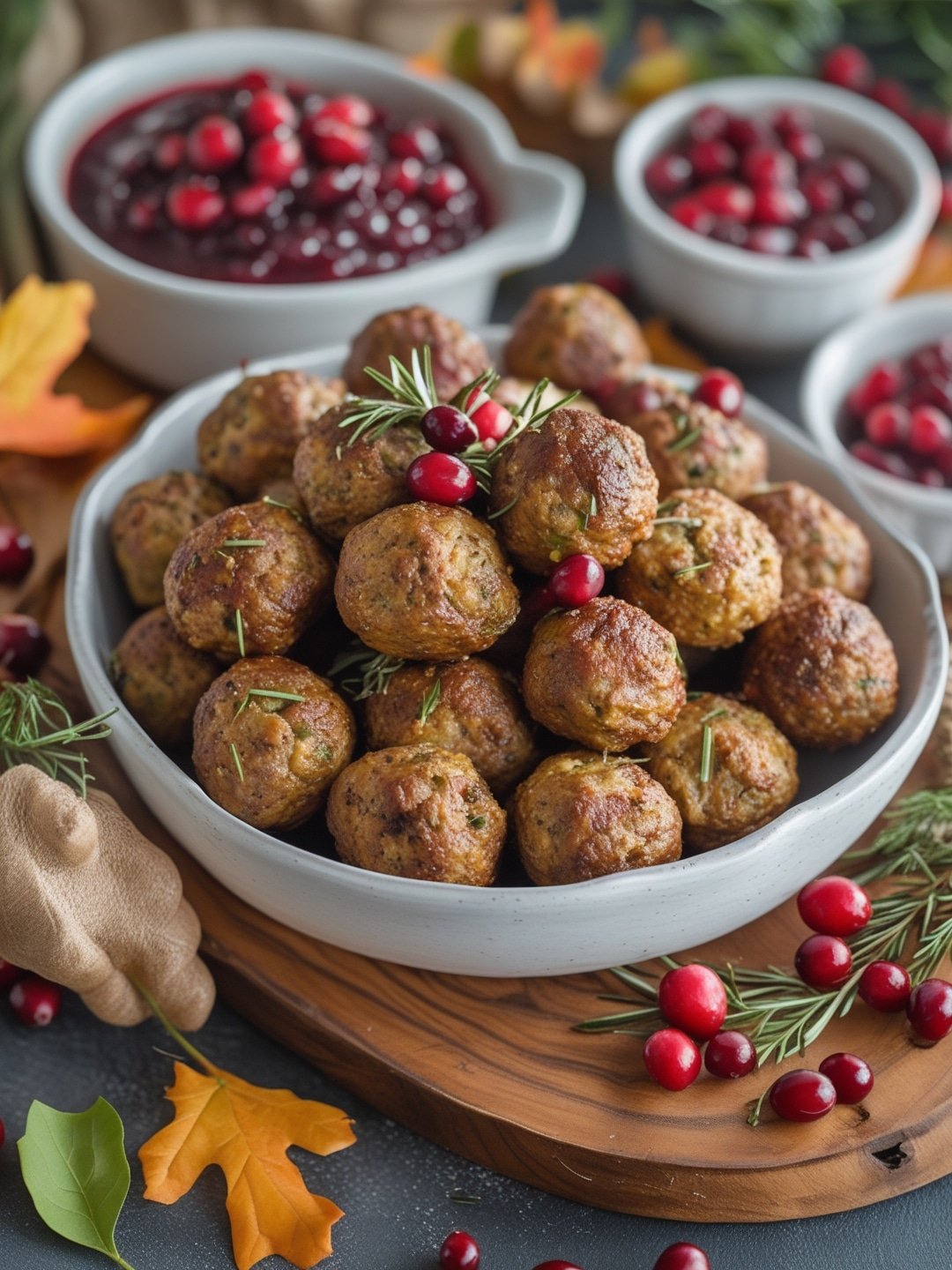 Thanksgiving Turkey Meatballs with Cranberry Sauce 1 Thanksgiving Turkey Meatballs with Cranberry Sauce