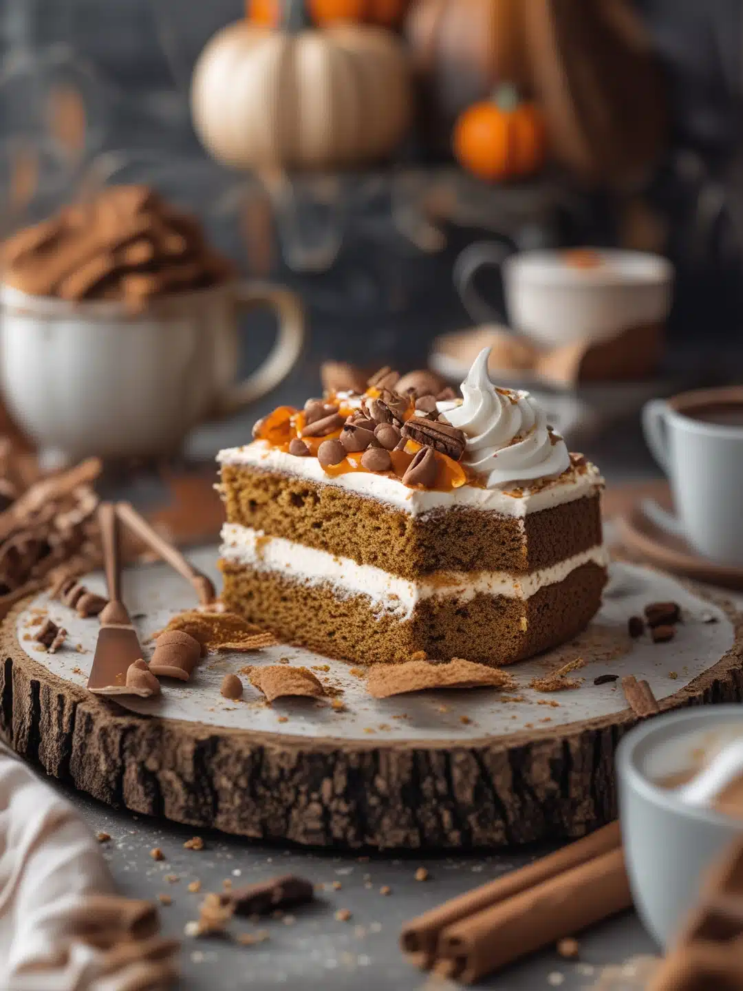 Creamy Pumpkin Spice Latte Cake