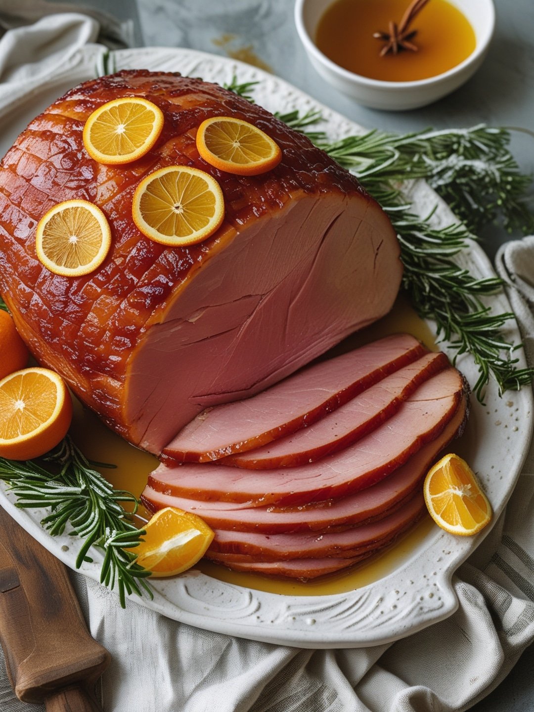 Aunt Claire’s Orange Glazed Ham for Holidays