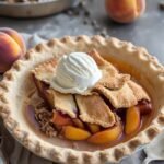 Peach Pie with Vanilla Bean Ice Cream
