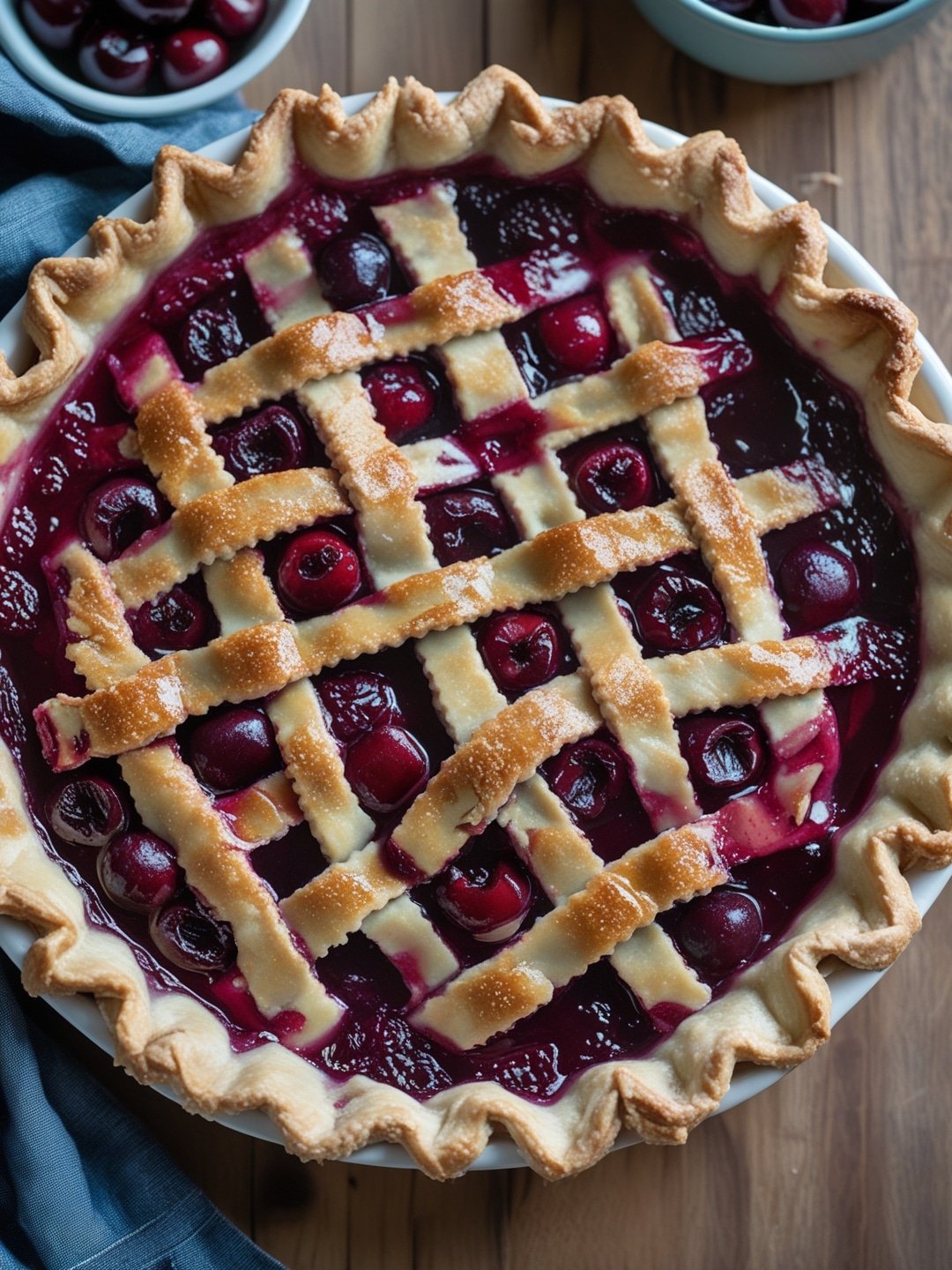 Cherry Pie with Lattice Crust