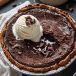 Molten Chocolate Lava Pie with Vanilla Ice Cream
