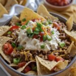 Taco Nacho Cheese Dip in a Bread Bowl