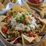 Taco Nacho Cheese Dip in a Bread Bowl