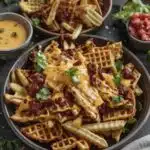 Nacho Waffle Fries with Cheesy Dipping Sauce