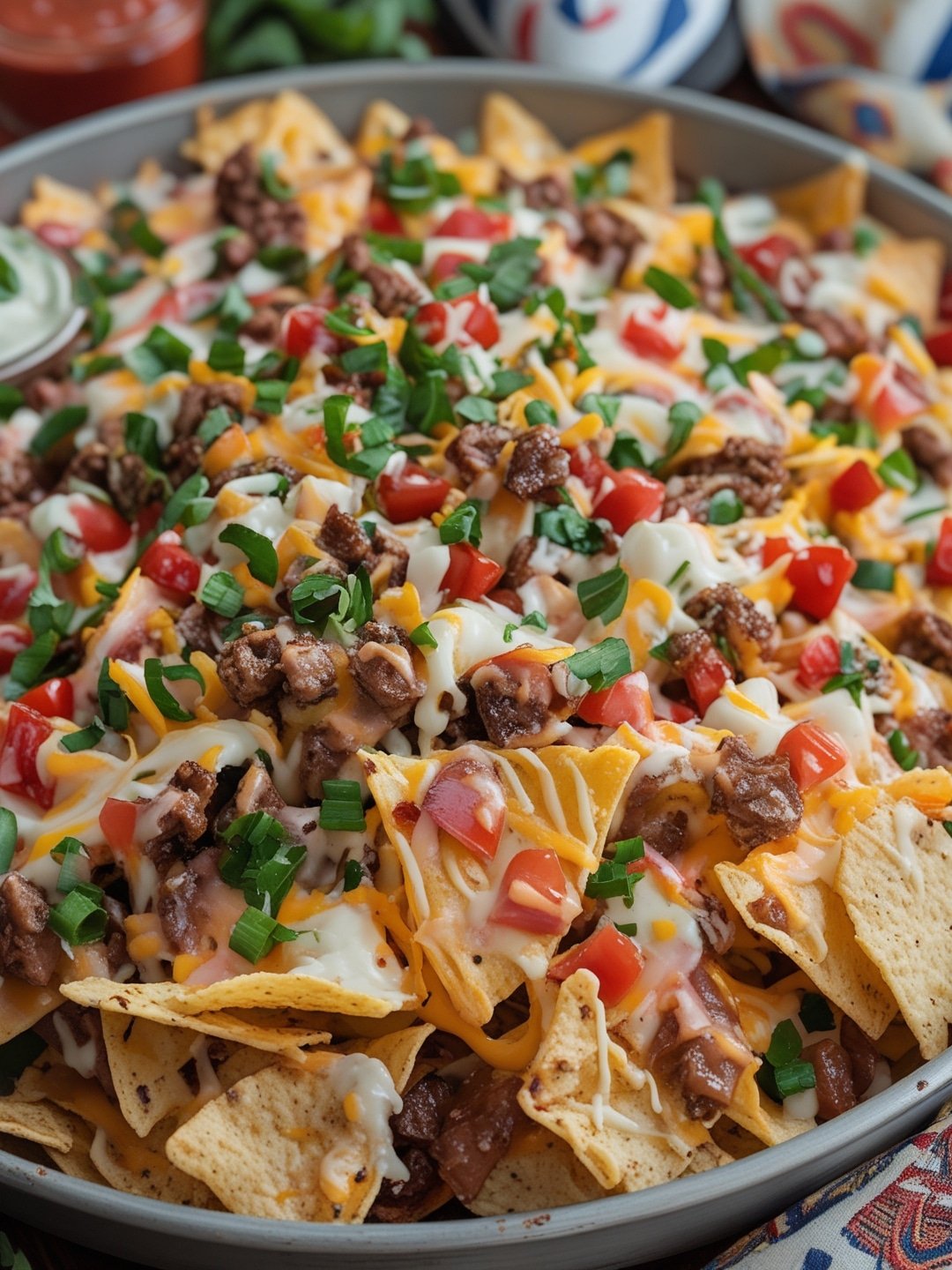 Ultimate Cheesy Nacho Platter for Game Day