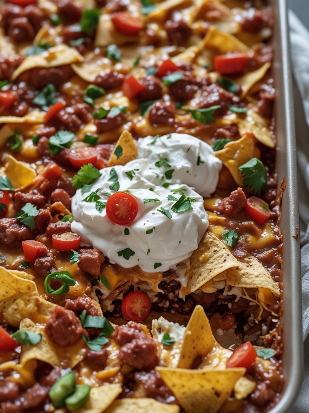 Savory Nacho Casserole: Layers of Goodness 1 Savory Nacho Casserole: Layers of Goodness